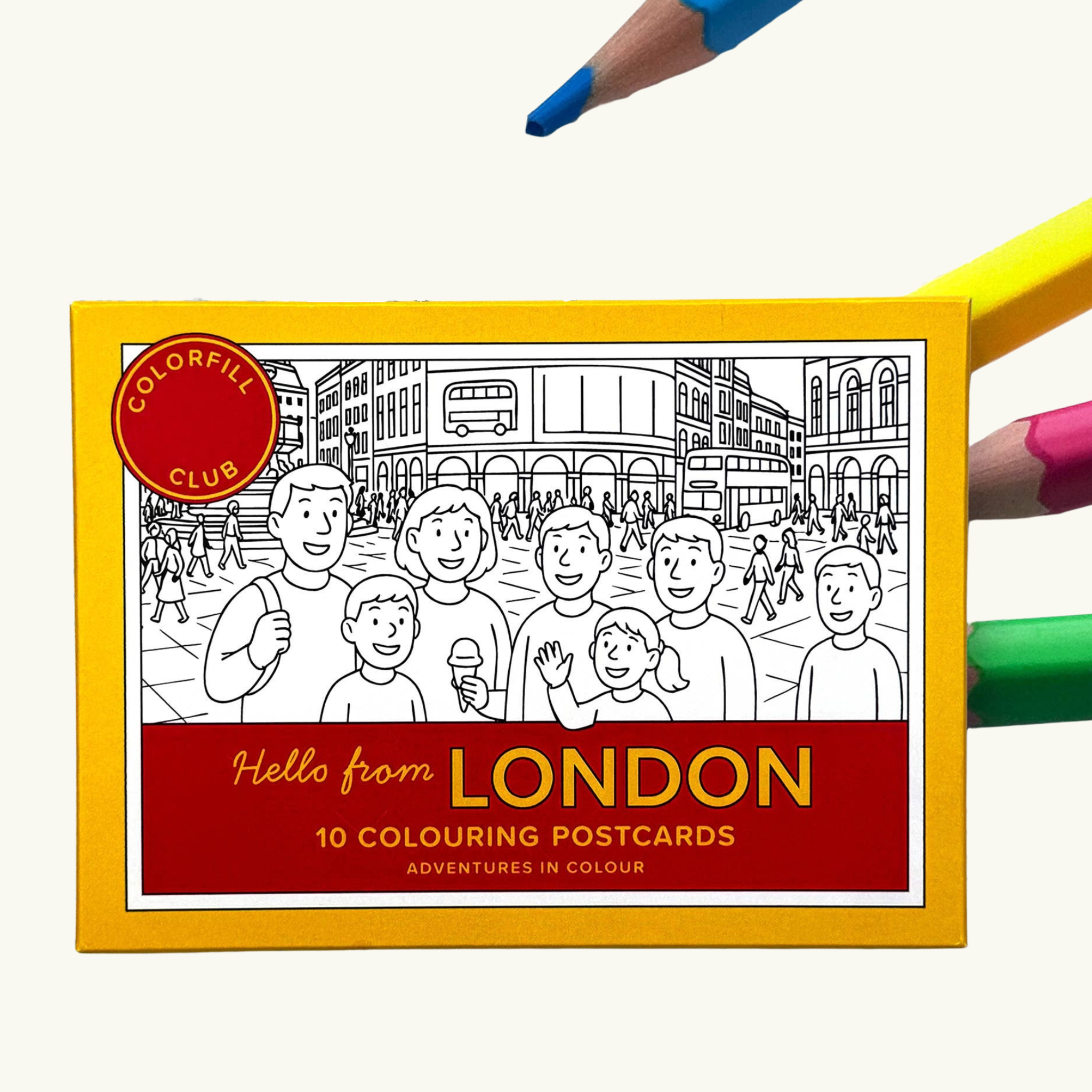 London Colouring Postcards + Plantable Pencils + Sharpener