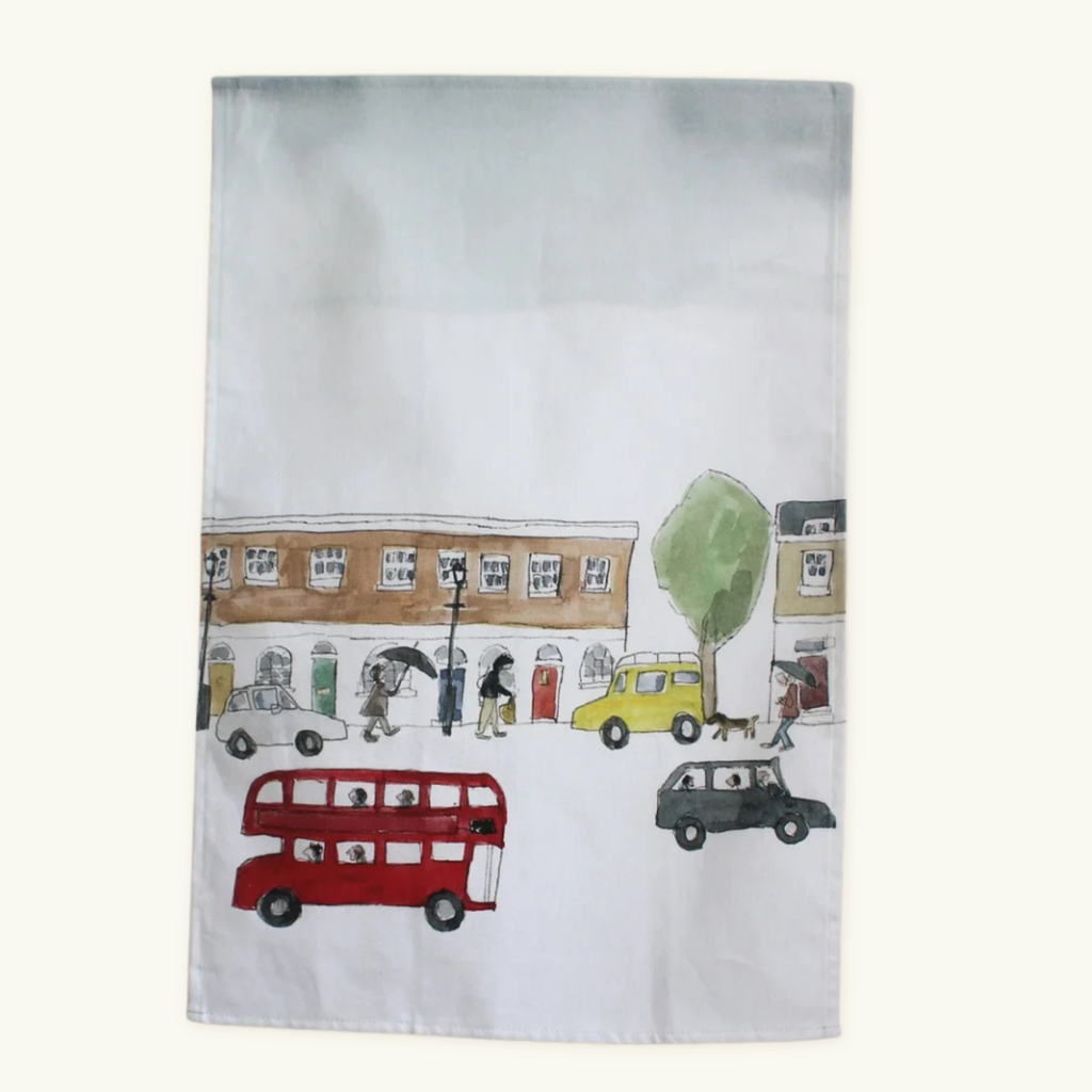 Helen Beard - Tea Towel - London Life - Organic Cotton