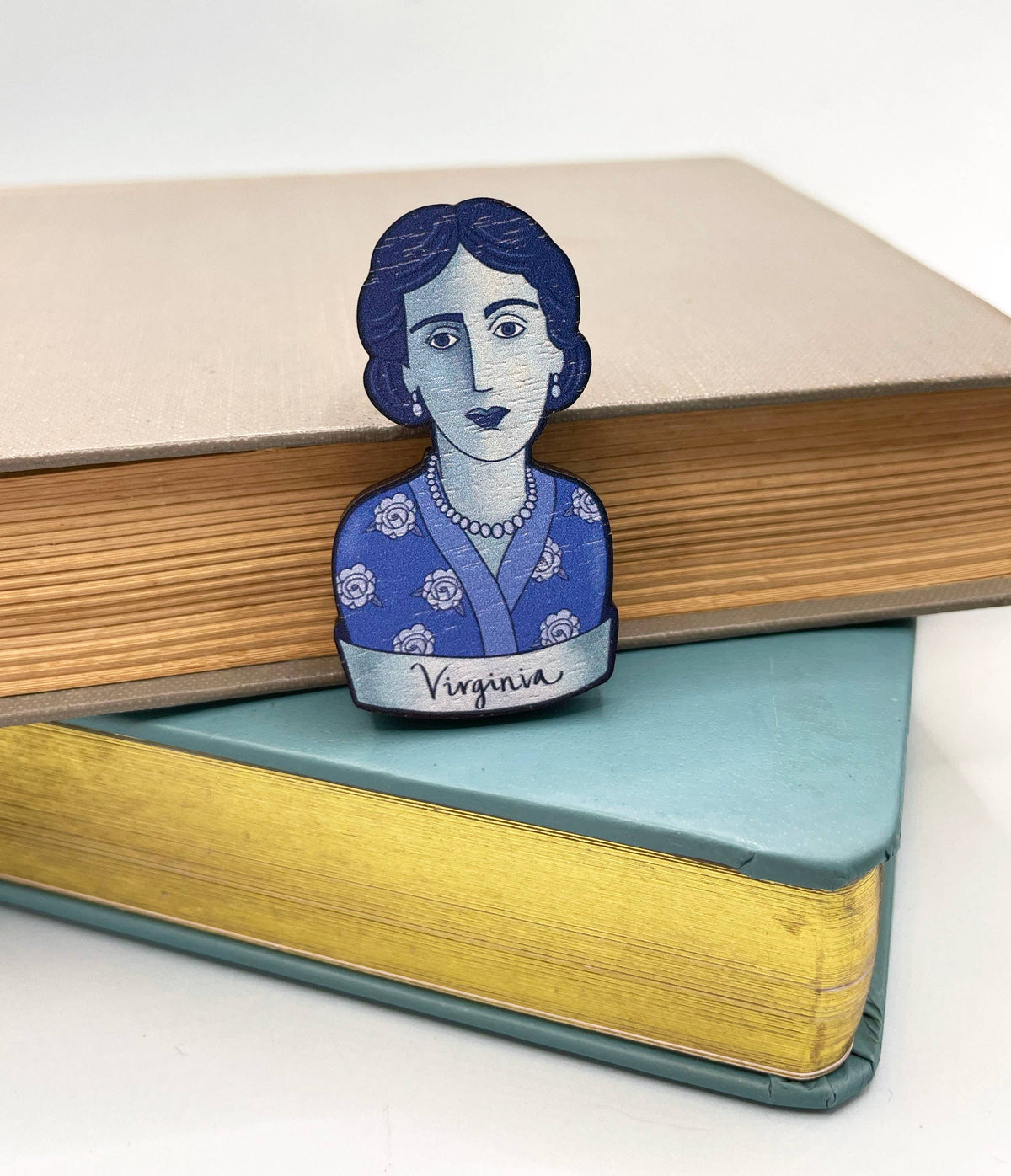 The Artful Pair: Eco Silk Neckerchief + Wooden Brooch by Su Owen