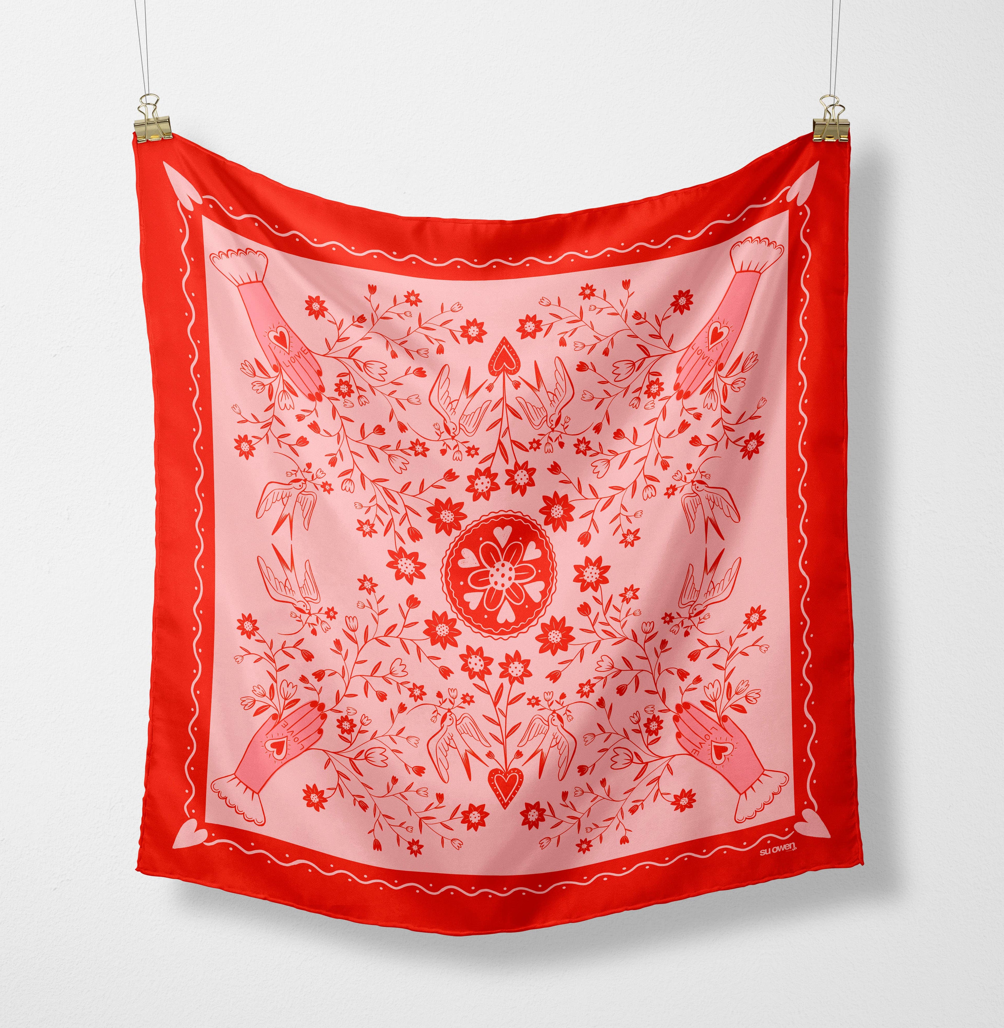 Gift of Love Eco Silk Pocket Square / Eco Silk Neckerchief