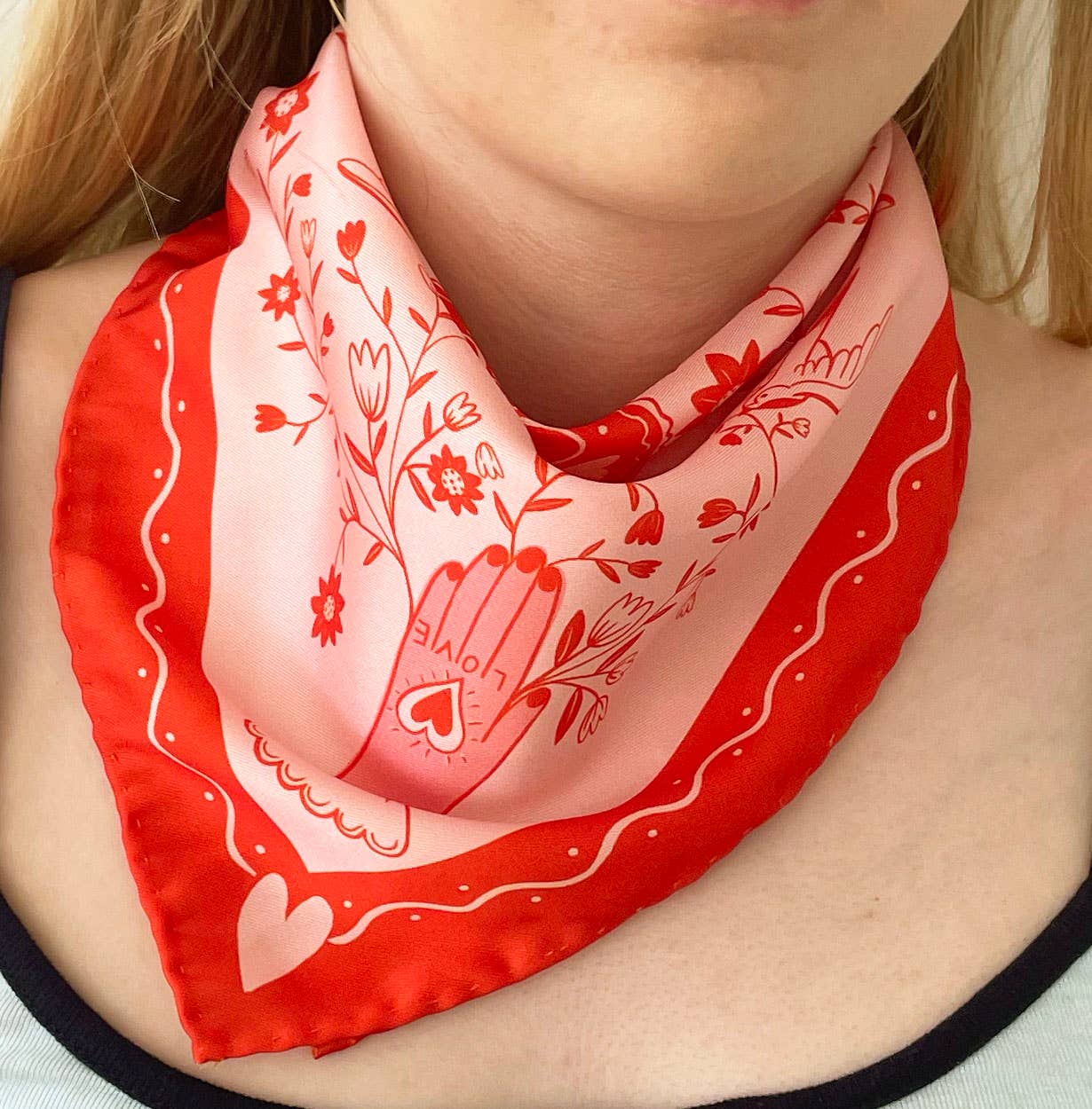 Gift of Love Eco Silk Pocket Square / Eco Silk Neckerchief