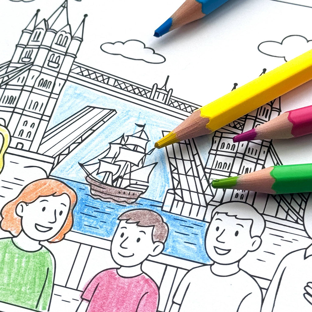 Kids Correspondence: London Postcards + Plantable Coloured Pencils