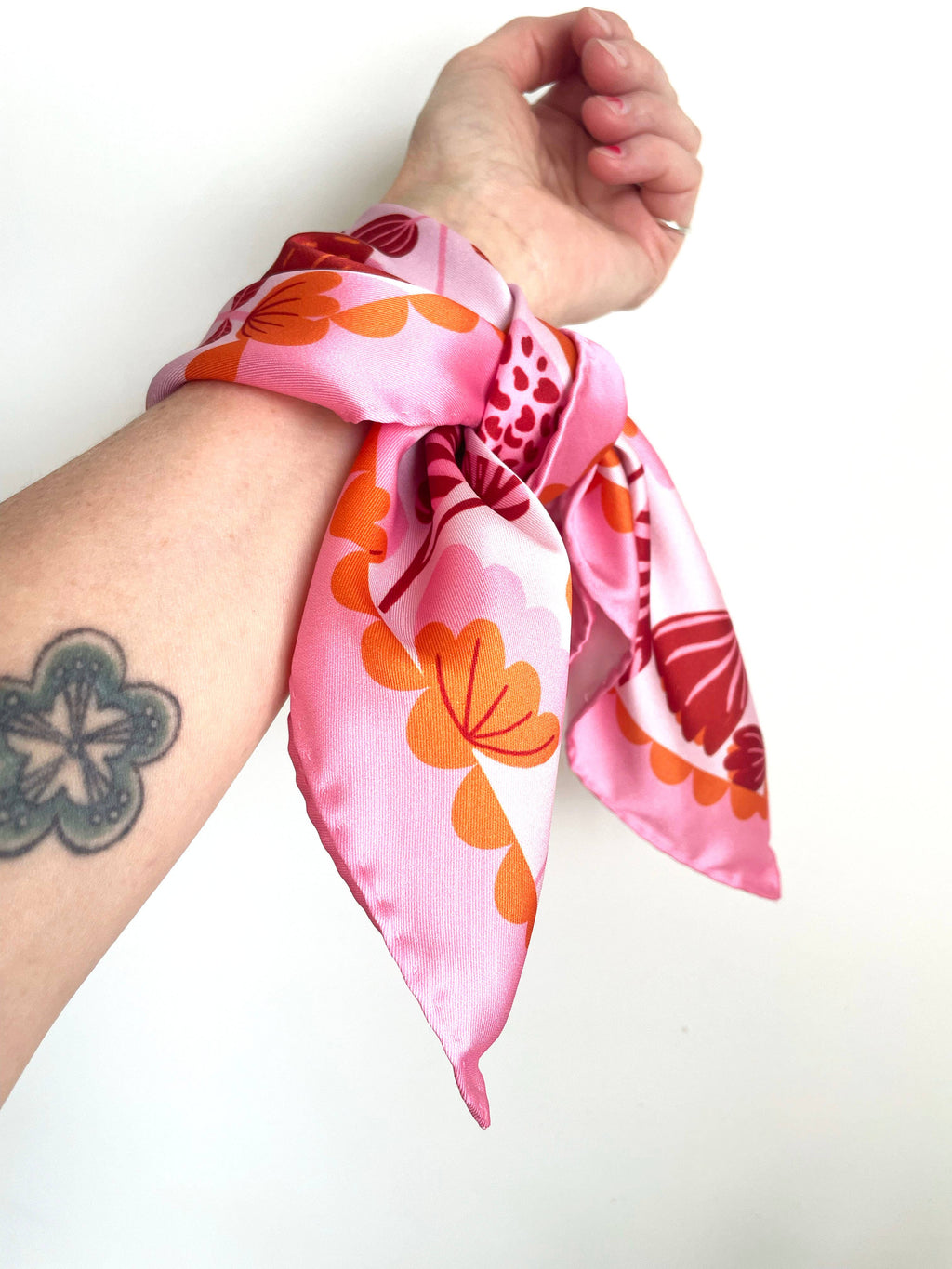 Folk Festival Flowers Scarf/Neckerchief/Pocket Square