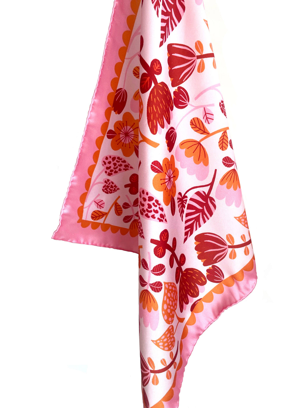 Folk Festival Flowers Scarf/Neckerchief/Pocket Square