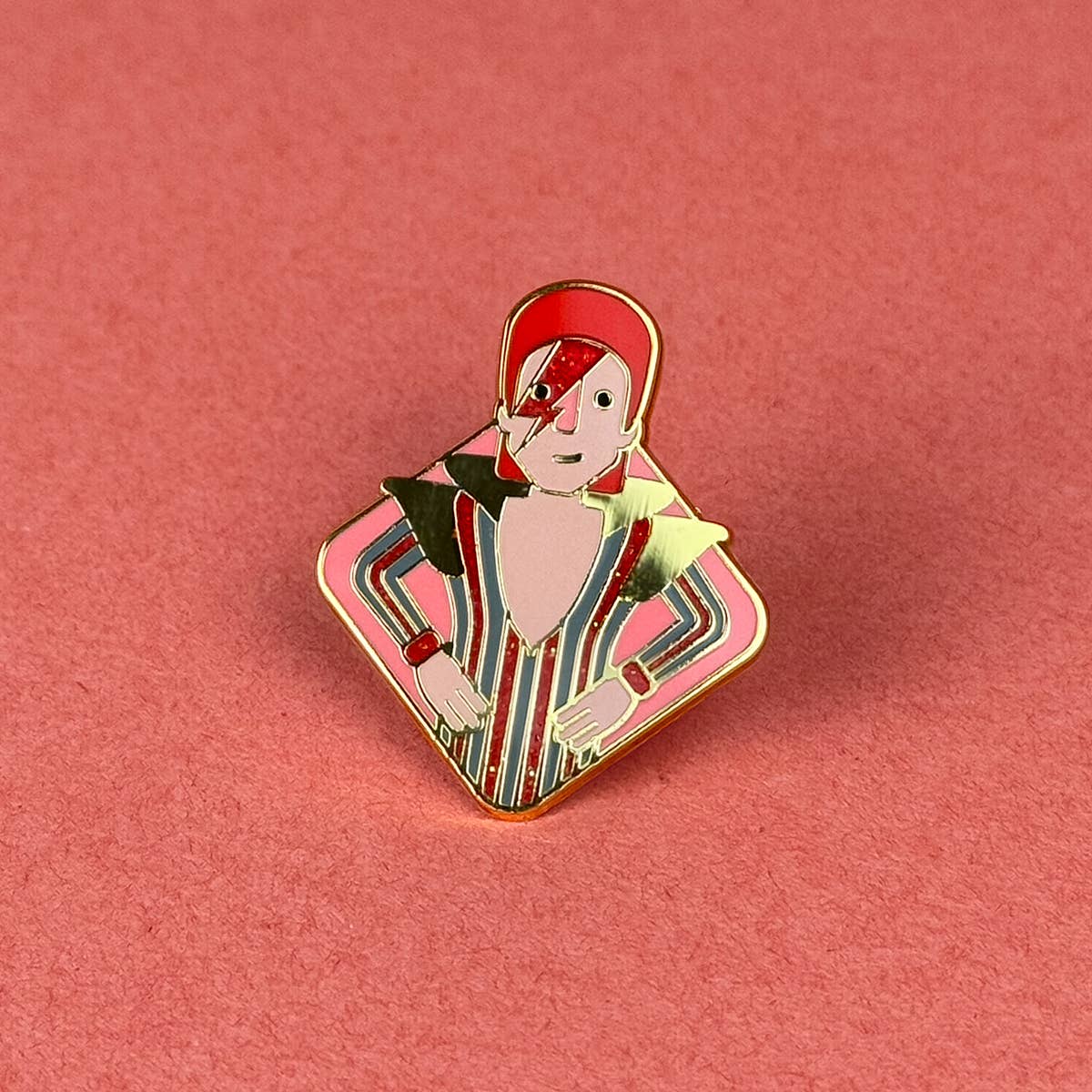 Bowie Enamel Pin - Ziggy Stardust London Music Icon Gift