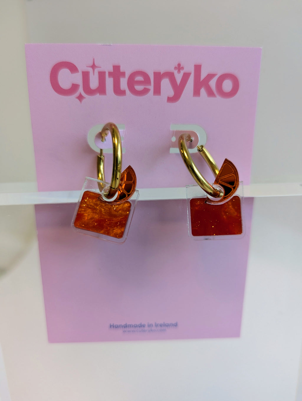 Handmade Acrylic Earrings - London Cocktail Scene