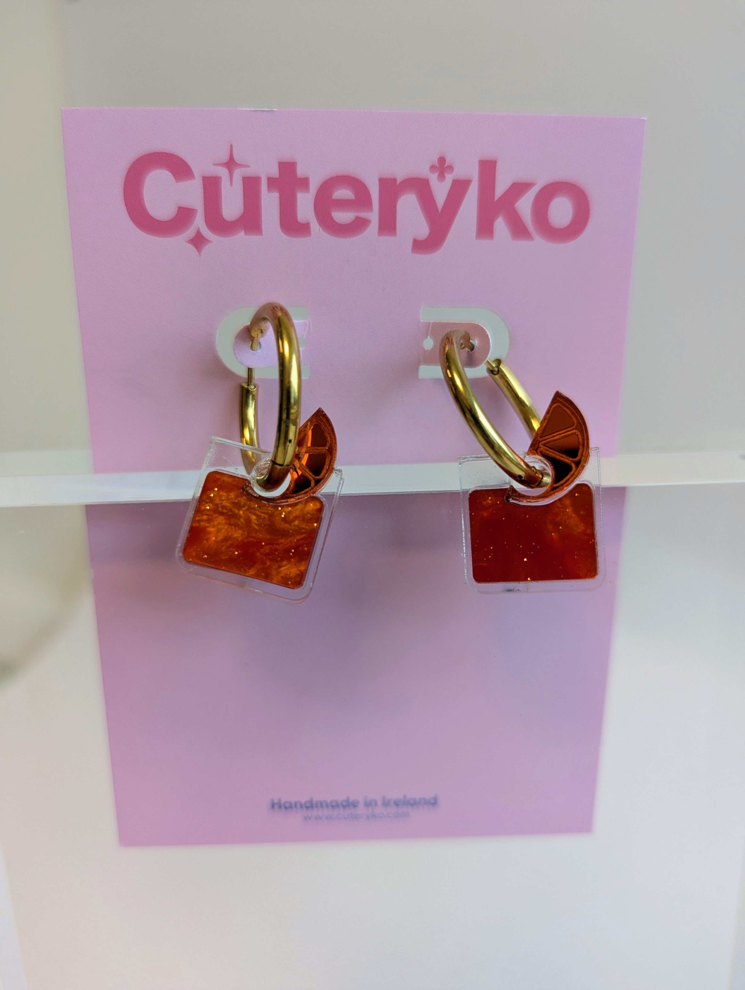 Handmade Acrylic Earrings - London Cocktail Scene