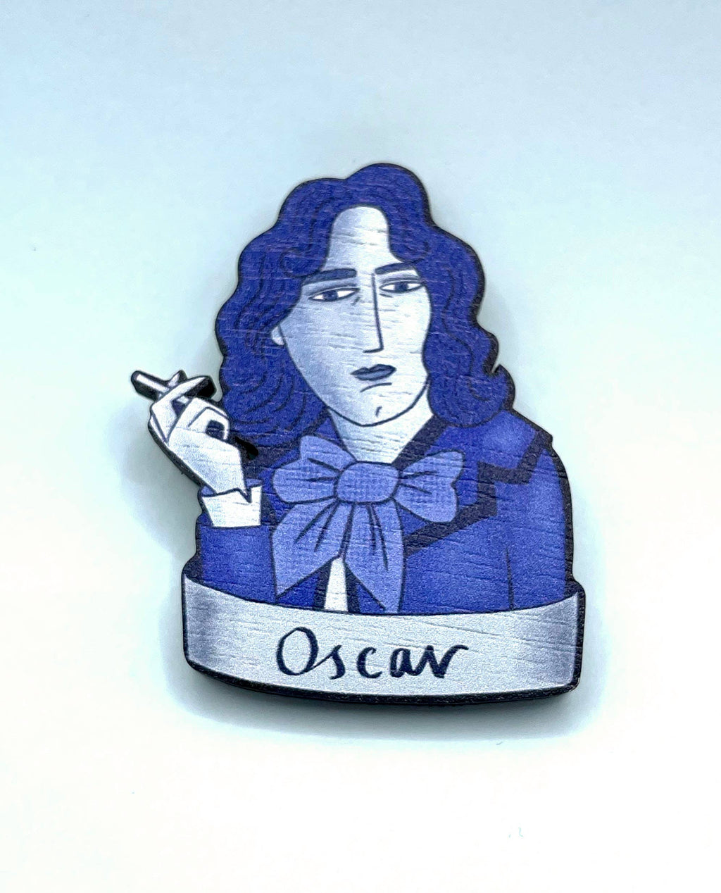 The Artful Pair: Eco Silk Neckerchief + Wooden Brooch by Su Owen