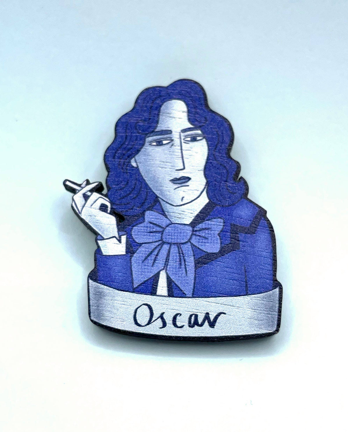 The Artful Pair: Eco Silk Neckerchief + Wooden Brooch by Su Owen