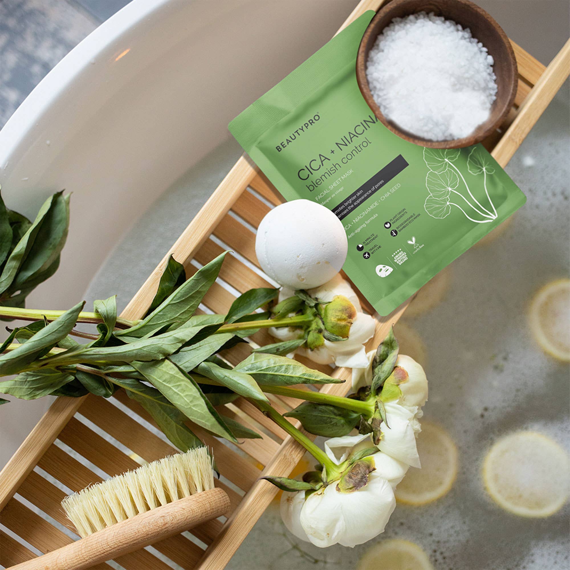 CICA + NIACINAMIDE Facial Sheet Mask - 100% Biodegradable