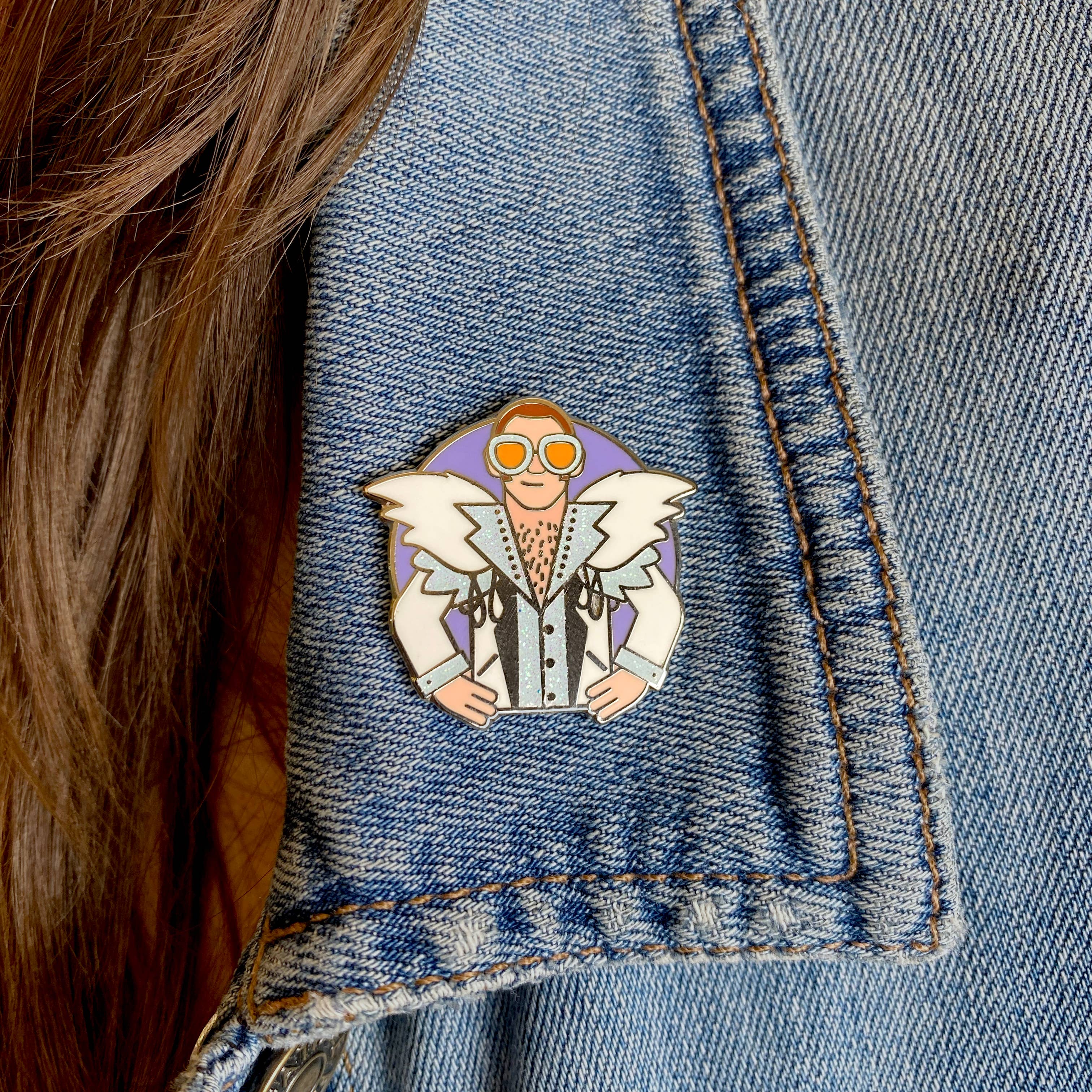 Elton John Enamel Pin