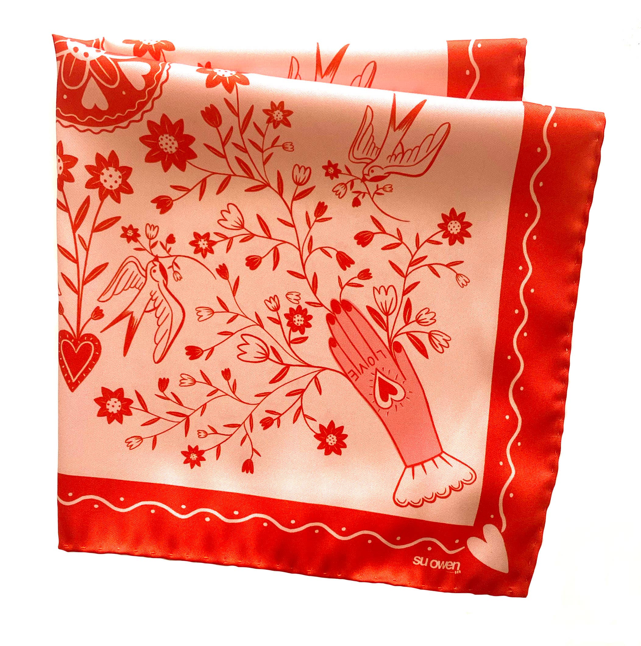 Gift of Love Eco Silk Pocket Square / Eco Silk Neckerchief