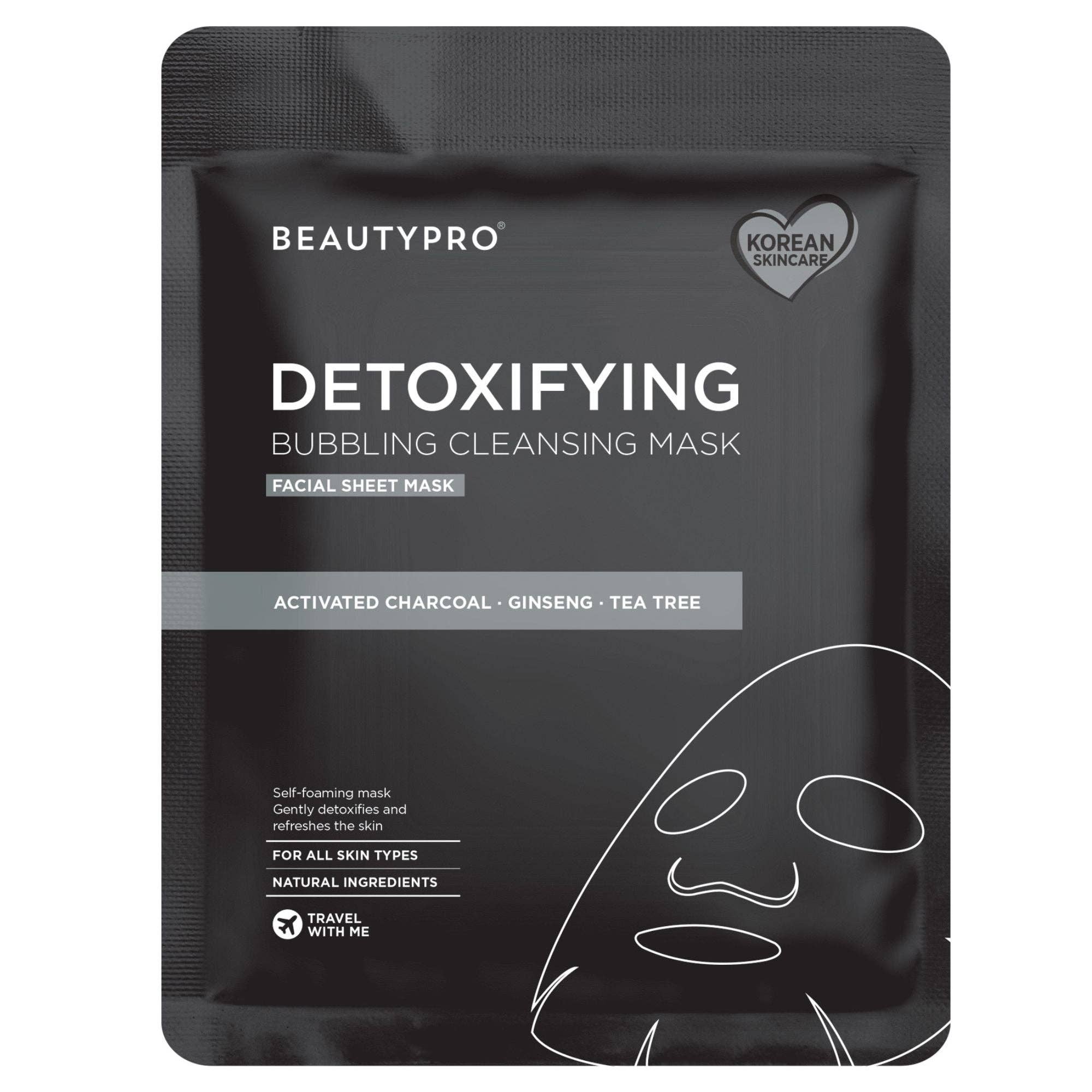 DETOXIFYING Bubbling Cleansing Sheet Mask with Activated Charcoal